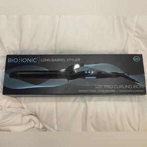NIB BIO IONIC Long Barrel Styler Pro Curling Iron, 1.25 Inch